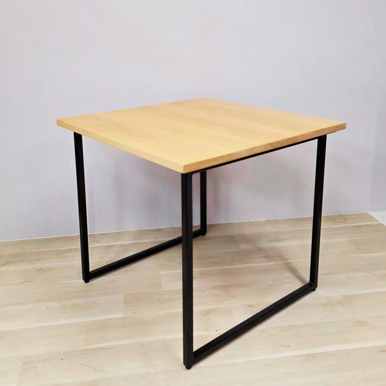 展示処分品　1~2人掛 ビーチ材とアイアン脚のダイニングテーブル