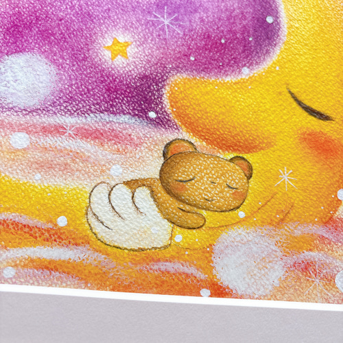 お月さんとくまちゃん】 ~送料無料~癒される絵 可愛い カラフル 癒し