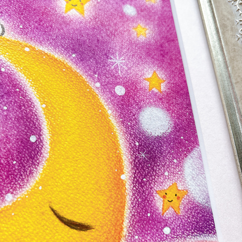 お月さんとくまちゃん】 ~送料無料~癒される絵 可愛い カラフル 癒し