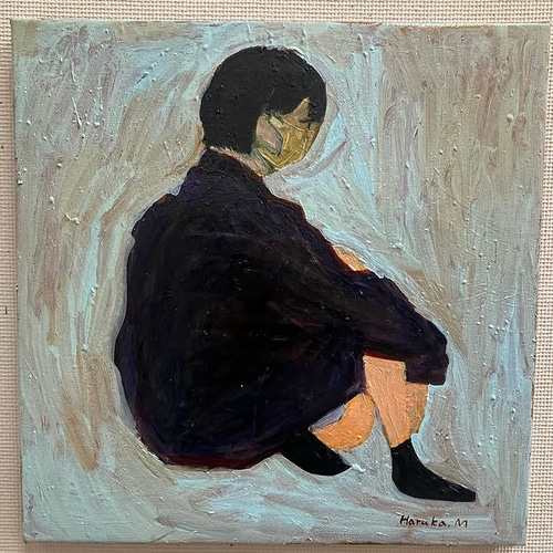 座る人のかたち 絵画 haruka831m 通販 19497473｜Creema(クリーマ