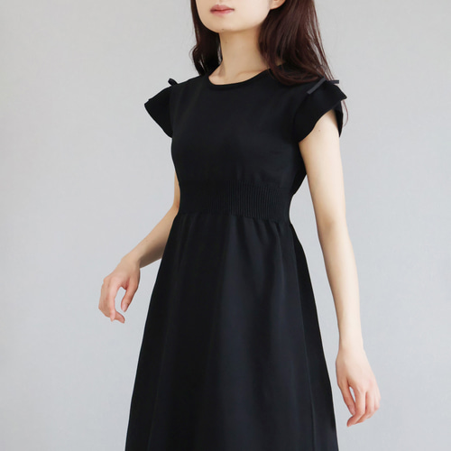 脇下が見えにくい！】ホールガーメント フレンチスリーブ リボン