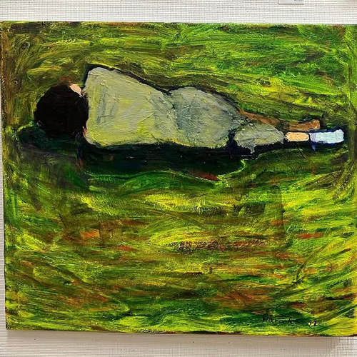 寝転がる人のかたち 絵画 haruka831m 通販 19497520｜Creema(クリーマ
