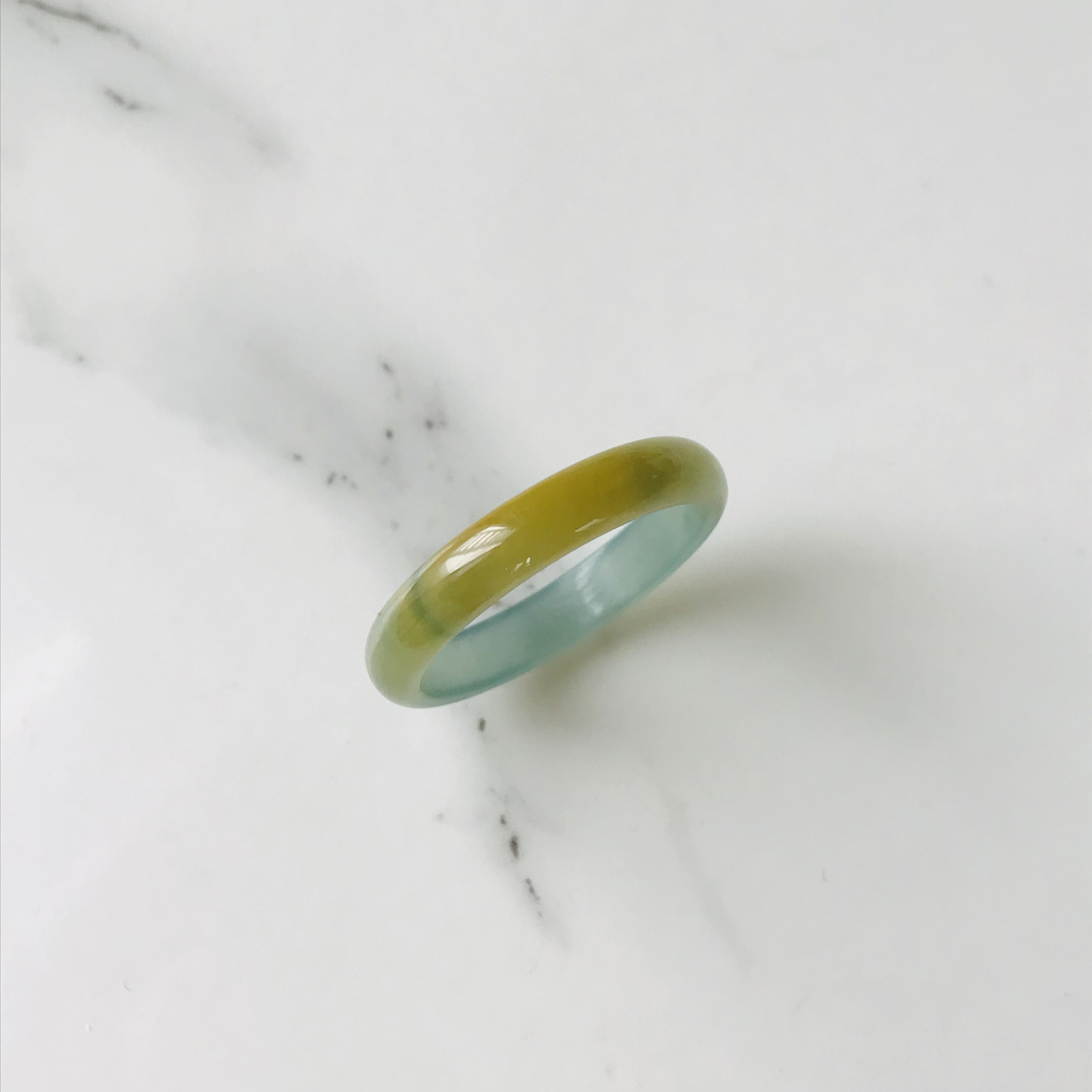 R93-001］ ジェイド JADE ヒスイ 本翡翠 くりぬき リング 天然石