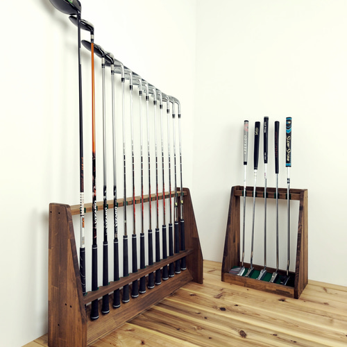 WOODWORKS ゴルフクラブスタンド 13本掛 木製 日本製 【 パターマット