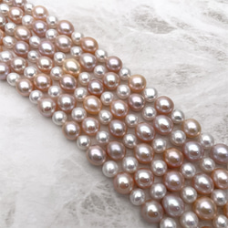 本真珠穴なし丸玉6ｍｍ新品未使用美品一粒 極大 高品質オイスターパール ペア 2粒 無穴 穴なし パープル系