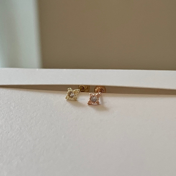 20g 18g 16g 14K金 ゴールド 星の光 スター ヘリックス 軟骨 トラガス イヤリング ピアス ラブレット 4枚目の画像