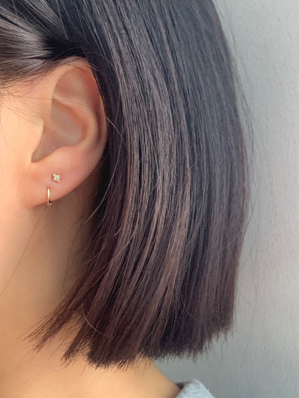 20g 18g 16g 14K金 ゴールド 星の光 スター ヘリックス 軟骨 トラガス イヤリング ピアス ラブレット 17枚目の画像