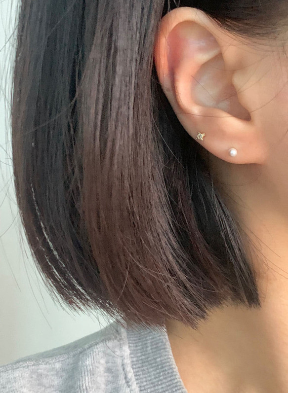 20g 18g 16g 14K金 ゴールド 星の光 スター ヘリックス 軟骨 トラガス イヤリング ピアス ラブレット 13枚目の画像