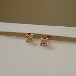 20g 18g 16g 14K金 ゴールド 星の光 スター ヘリックス 軟骨 トラガス イヤリング ピアス ラブレット 6枚目の画像