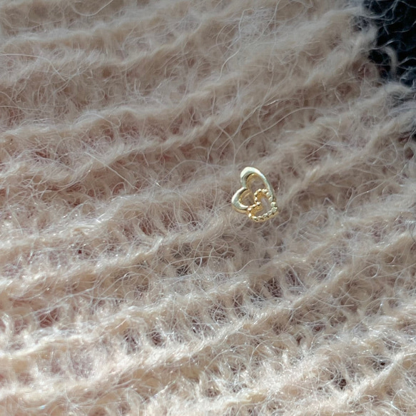 20g 18g 16g 14K金 ゴールド 心臓 ハート ヘリックス 軟骨 トラガス イヤリング ピアス ラブレット 10枚目の画像