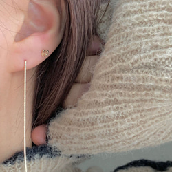 20g 18g 16g 14K金 ゴールド 心臓 ハート ヘリックス 軟骨 トラガス イヤリング ピアス ラブレット 7枚目の画像