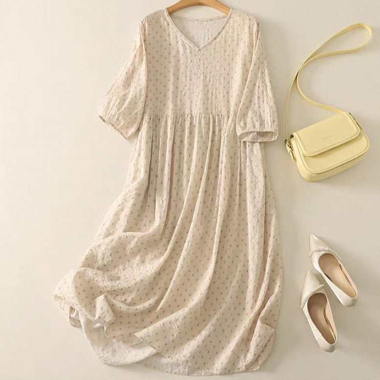 夏♡ワンピース♡通勤♡通学♡綿麻