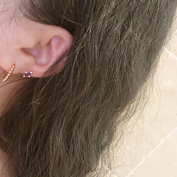 20g 18g 16g 14K金 ゴールド 星の光 スター ヘリックス 軟骨 トラガス イヤリング ピアス ラブレット 5枚目の画像