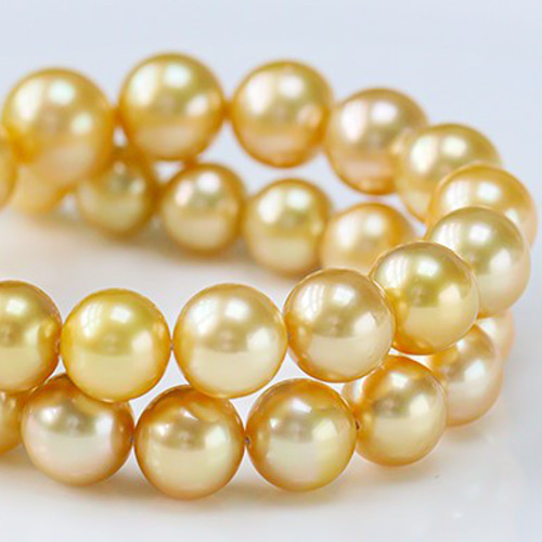 La Corser】高品質輸入 10.3-13mm 南洋ゴールドパール 天然海水パール