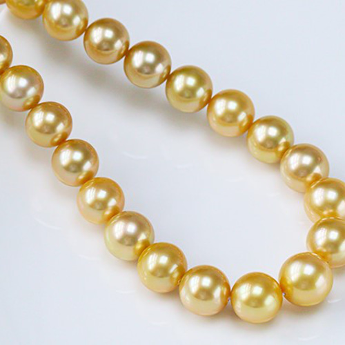 La Corser】高品質輸入 10.3-13mm 南洋ゴールドパール 天然海水パール