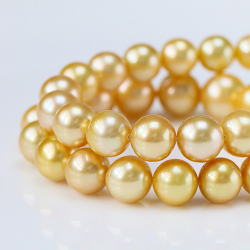 La Corser】高品質輸入 10.3-13mm 南洋ゴールドパール 天然海水パール
