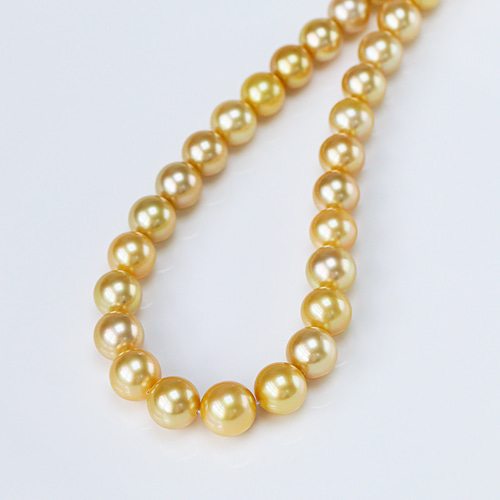 La Corser】高品質輸入 10.3-13mm 南洋ゴールドパール 天然海水パール