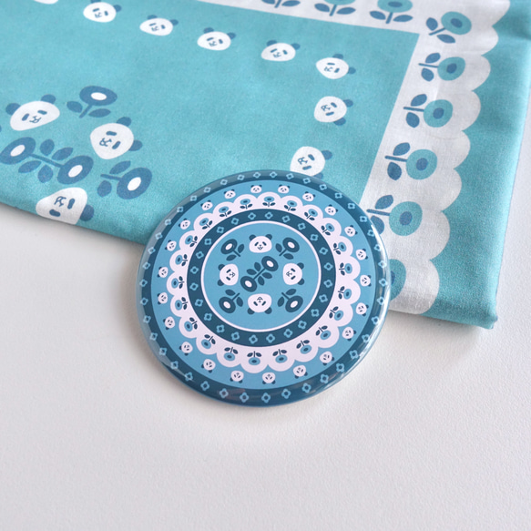 北欧パンダのハンカチ《ブルー》 12枚目の画像