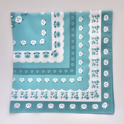 北欧パンダのハンカチ《ブルー》 3枚目の画像