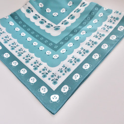 北欧パンダのハンカチ《ブルー》 5枚目の画像