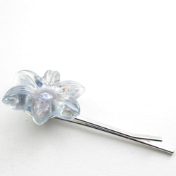 この花の名前は知らないけれど、クォーツがこの夏をひんやりとさせてくれる!!!<1点ものヘアピン>HP227 4枚目の画像