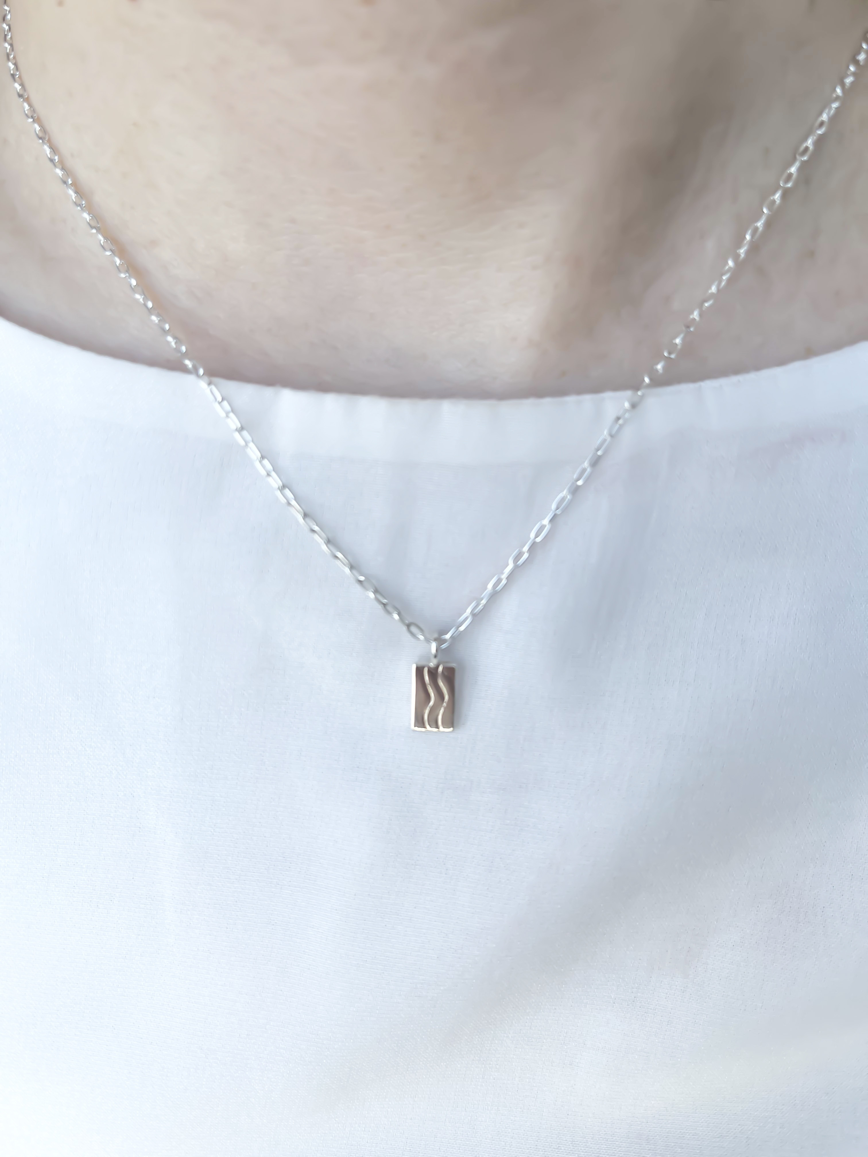 River necklace -Vertical  / リバーネックレス　縦長バー