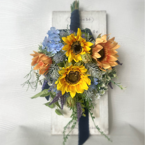 花　アートフラワーブーケ　アートフラワー　向日葵　ヒマワリ　プレゼント　立体　7 花 アートフラワーブーケ アートフラワー 向日葵 ヒマワリ
