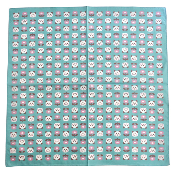 北欧パンダのハンカチ《ピンク》 4枚目の画像