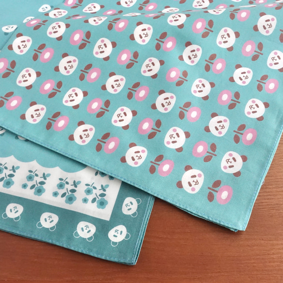 北欧パンダのハンカチ《ピンク》 7枚目の画像
