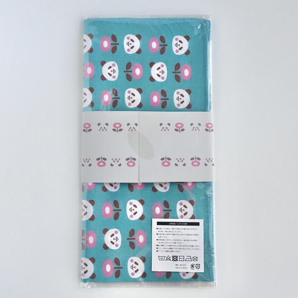 北欧パンダのハンカチ《ピンク》 12枚目の画像