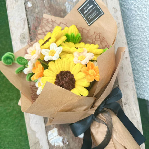 向日葵 モールフラワー 枯れない 花束 ブーケ プレゼント 韓国花束