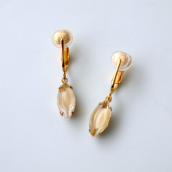 ヴィンテージビジューのイヤリング/ピアス beige givre 1枚目の画像