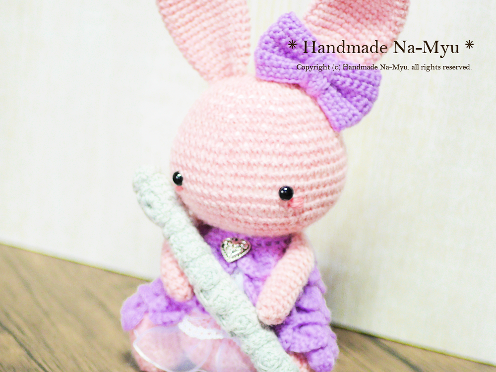 ★即日発送★《Creema限定》約17cm：音楽家のウサギちゃん・フルート／お飾り・LLサイズ