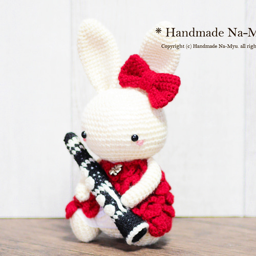 ☆即日発送☆《Creema限定》約17cm：音楽家のウサギちゃん