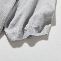 ★現貨★柔軟舒適！灰色連帽針織套頭刺繡上衣 250615-1 第8張的照片