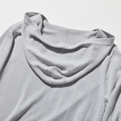 ★現貨★柔軟舒適！灰色連帽針織套頭刺繡上衣 250615-1 第7張的照片