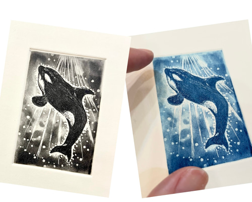 銅版画：シャチ 版画 Mai.Yamashita 通販 19499110｜Creema(クリーマ)