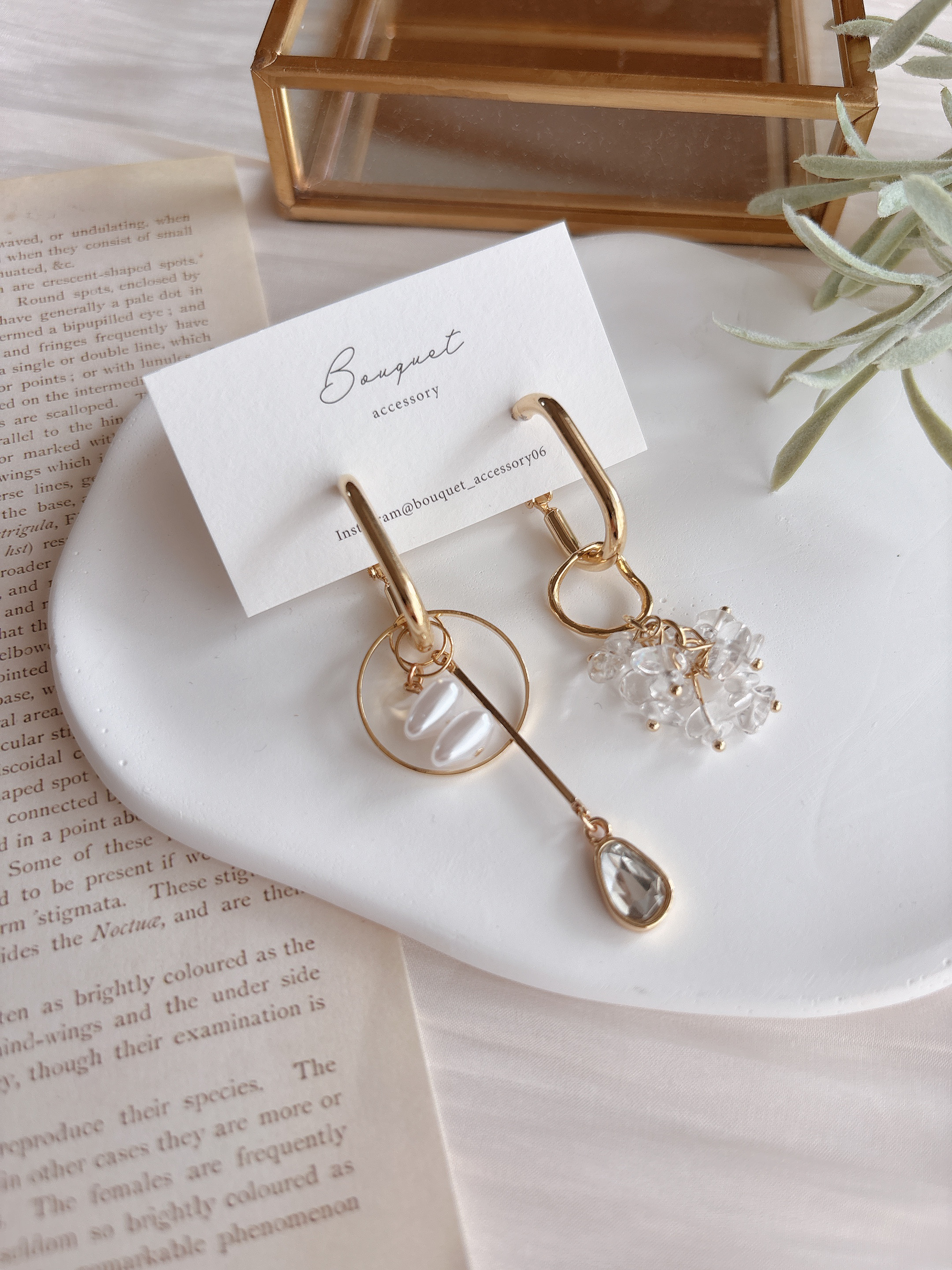 アシンメトリーピアス チェーン #922再販 イヤリング シルバー ハンドメイド