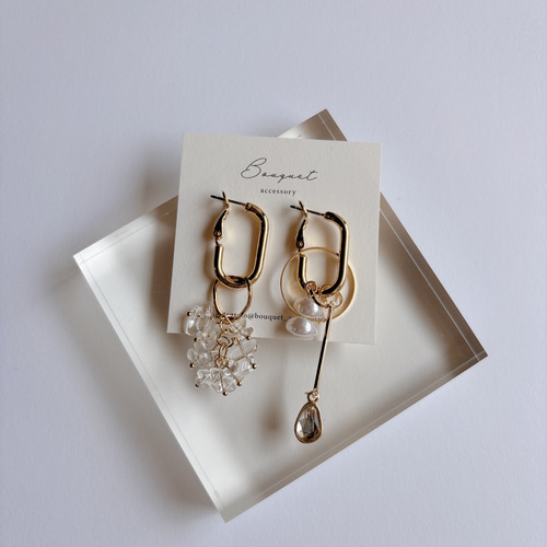 アシンメトリーピアス/イヤリング ピアス（その他） Bouquet 通販