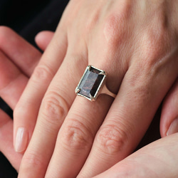 アイオライトサンストーンのシルバーリング(Silver950/天然石/指輪) 3枚目の画像