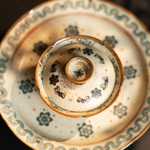 詩瓷集 茶器クラシックセット｜中国唐風 青花磁 如意蓮文 蓋碗