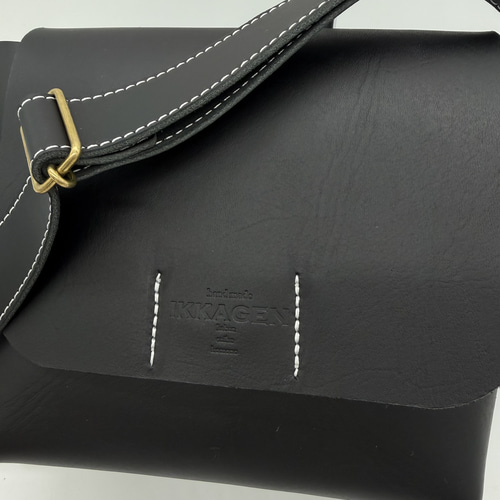 レザーフラップショルダーバッグS（ハンドメイド／コンパクト