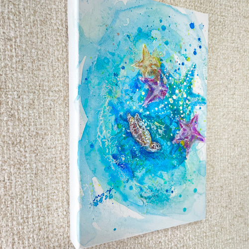小さな原画：ウミガメ 絵画 Mai.Yamashita 通販 19499320