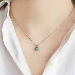 【選べるカラー！】ブルーコッパーターコイズプチネックレスセット  夏アクセ ゴールド シルバーアクセサリー 11枚目の画像