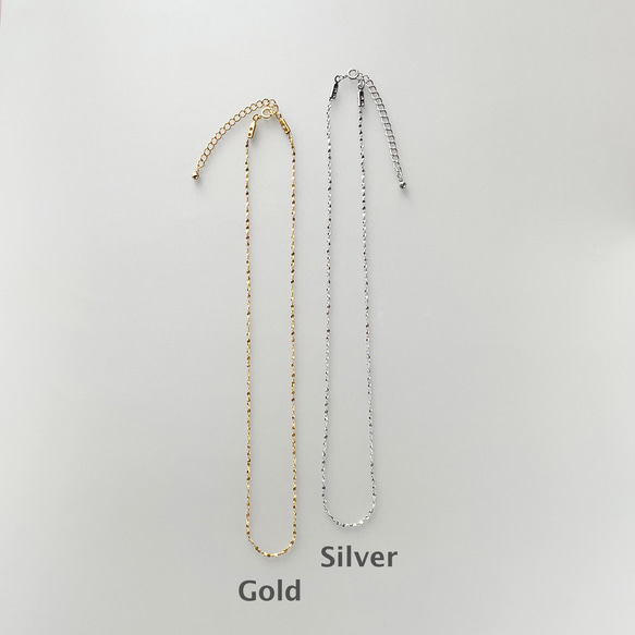 【選べるカラー！】ブルーコッパーターコイズプチネックレスセット  夏アクセ ゴールド シルバーアクセサリー 9枚目の画像
