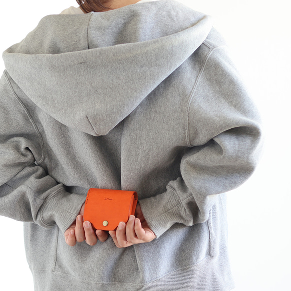 お札が折れない鍵が入るコンパクト財布 LF-031 マルゴー×ヌメ革ツｰトン ミニ財布 レザーウォレット 小さい財布 6枚目の画像