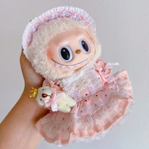 Labubu ぬいぐるみ ピンク POPMART LABUBU マカロンぬいぐるみ Lychee