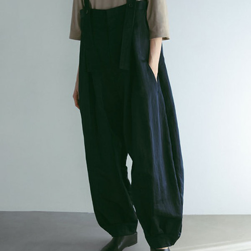 サスペンダーヘムタックカーブパンツQH2206 ロングパンツ olive