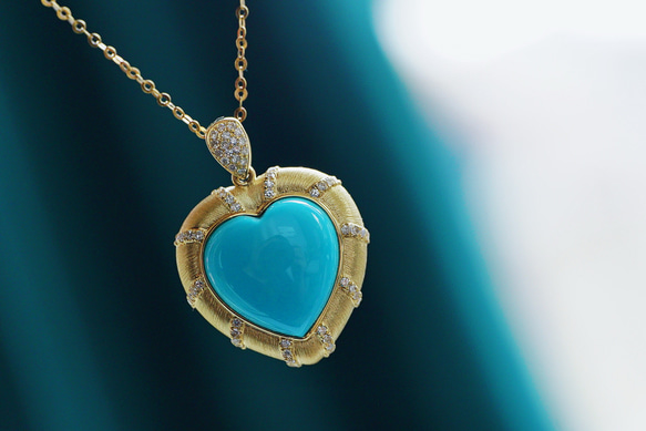 k 18WGターコイズダイヤモンド 付きペンダント チャーム6.5g k 18WGターコイズダイヤモンド 付きペンダント チャーム6.5g k 18WG