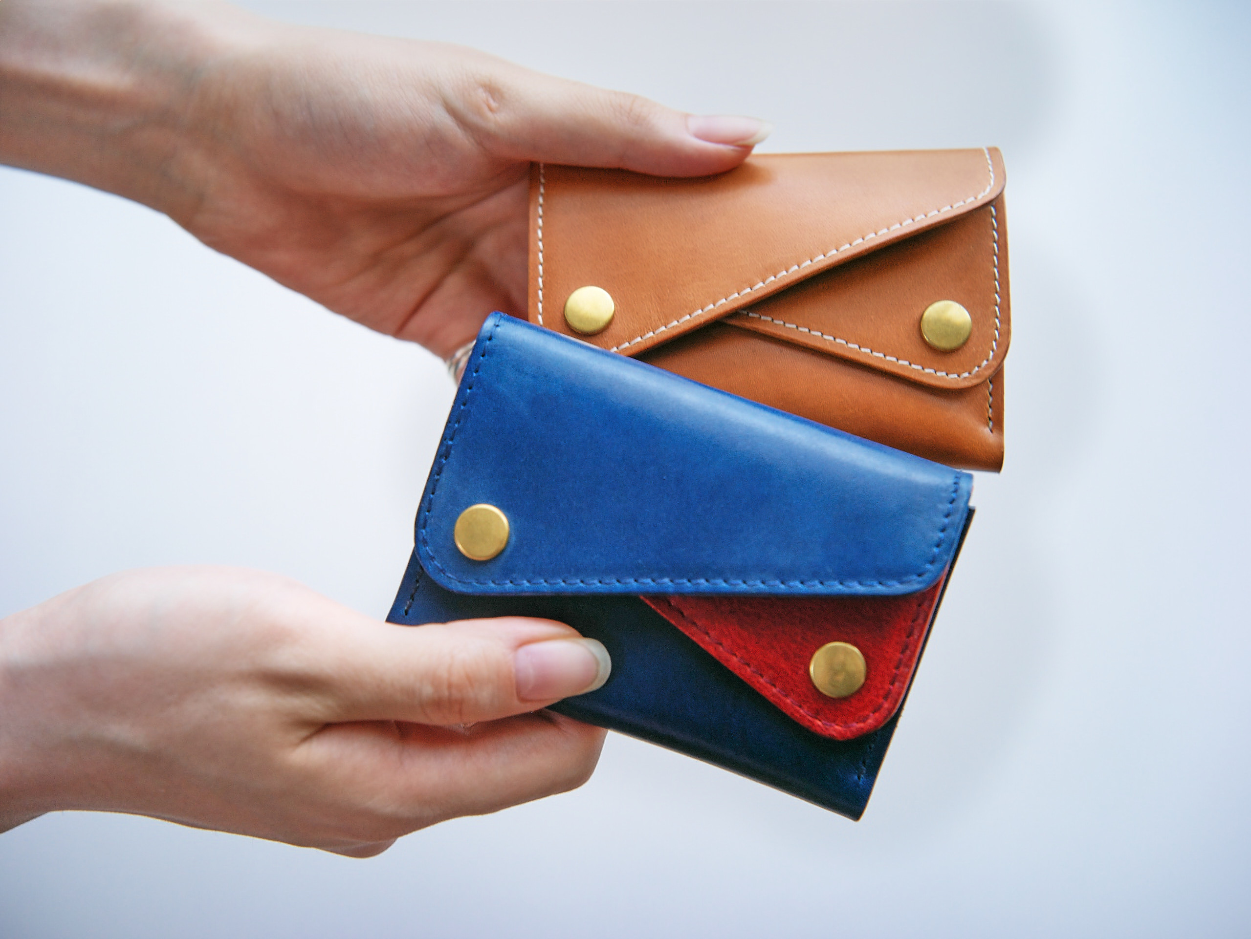 色の組み合わせ自由　キーケース（お財布機能付き）イタリアンレザー